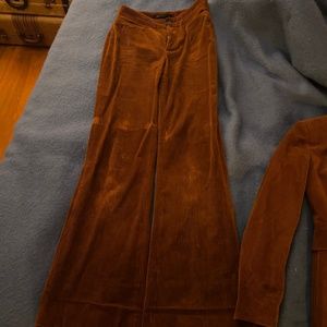 Zara rust orange corduroy suit